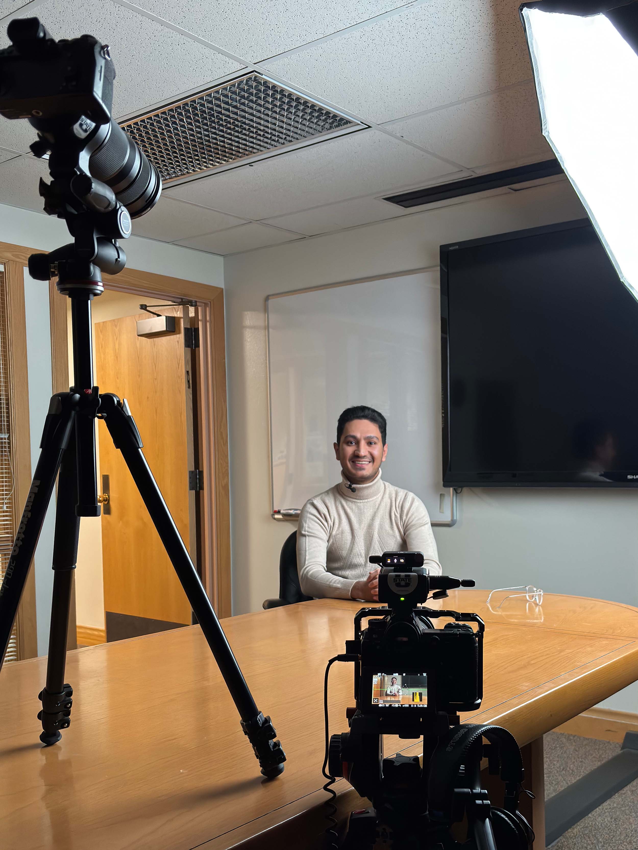 MohammadReza EskandariNasab (Sam EskandariNasab) during an academic interview